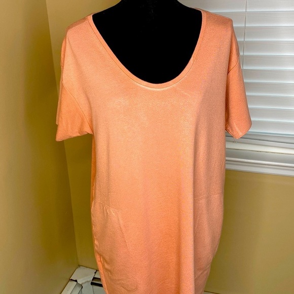 ZARA Pink/Peach Midi Shirt Dress - Picture 2 of 15